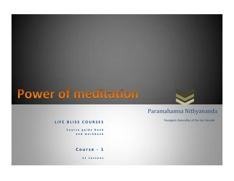 Power of Meditation - English